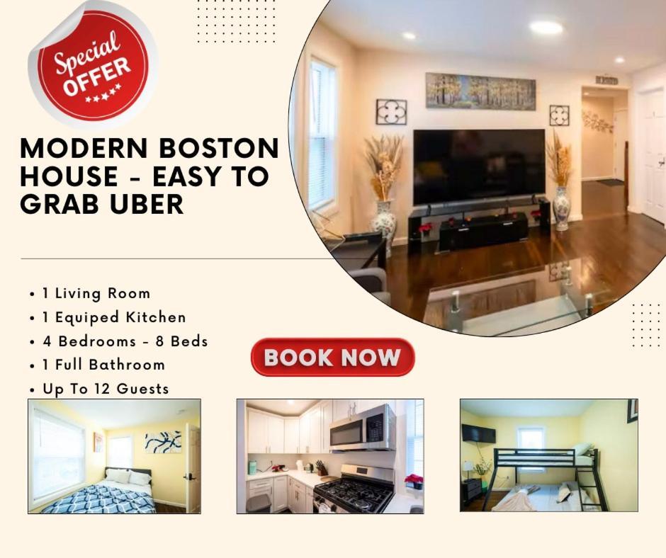 30-1 4Br Boston - Comfortable Apt Near Mbta Exterior foto